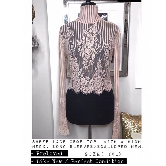 MOTEL - BLUSH LARA LACE TOP - Picture 2 of 6